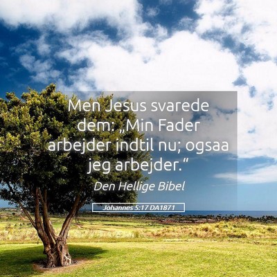 Picture 05 - Johannes 5:17 DA1871 - Men Jesus svarede dem: „Min Fader arbejder - Bible Verse Picture