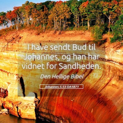 Picture 05 - Johannes 5:33 DA1871 - I have sendt Bud til Johannes, og han har vidnet - Bible Verse Picture