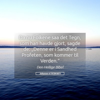 Picture 05 - Johannes 6:14 DA1871 - Da nu Folkene saa det Tegn, som han havde gjort, - Bible Verse Picture