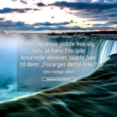 Picture 05 - Johannes 6:61 DA1871 - Men da Jesus vidste hos sig selv, at hans - Bible Verse Picture