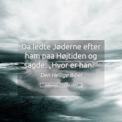 Picture 05 - Johannes 7:11 DA1871 - Da ledte Jøderne efter ham paa Højtiden og - Bible Verse Picture