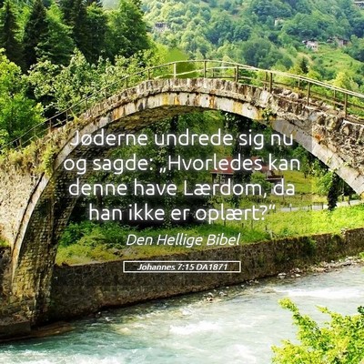 Picture 05 - Johannes 7:15 DA1871 - Jøderne undrede sig nu og sagde: „Hvorledes - Bible Verse Picture