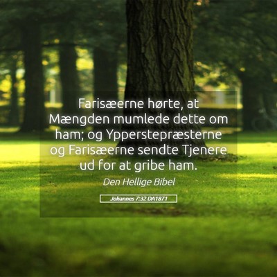 Picture 05 - Johannes 7:32 DA1871 - Farisæerne hørte, at Mængden mumlede dette om - Bible Verse Picture