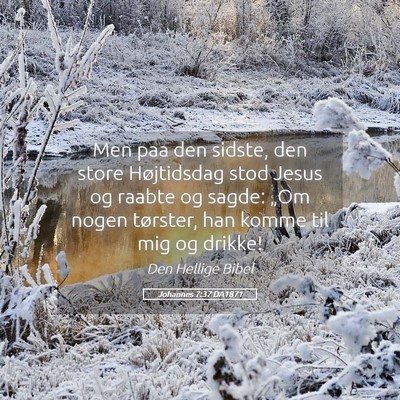 Picture 05 - Johannes 7:37 DA1871 - Men paa den sidste, den store Højtidsdag stod - Bible Verse Picture