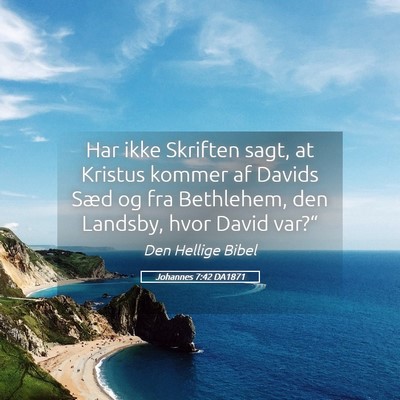 Picture 05 - Johannes 7:42 DA1871 - Har ikke Skriften sagt, at Kristus kommer af - Bible Verse Picture