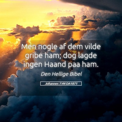Picture 05 - Johannes 7:44 DA1871 - Men nogle af dem vilde gribe ham; dog lagde ingen - Bible Verse Picture