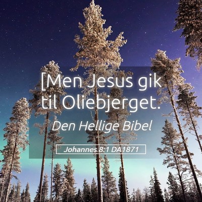 Picture 05 - Johannes 8:1 DA1871 - [Men Jesus gik til - Bible Verse Picture