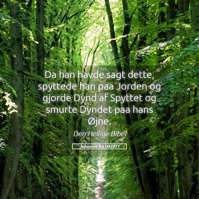 Picture 05 - Johannes 9:6 DA1871 - Da han havde sagt dette, spyttede han paa Jorden - Bible Verse Picture