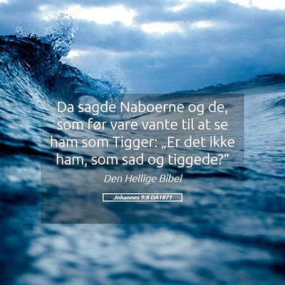 Picture 05 - Johannes 9:8 DA1871 - Da sagde Naboerne og de, som før vare vante til - Bible Verse Picture