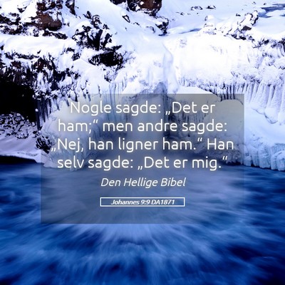 Picture 05 - Johannes 9:9 DA1871 - Nogle sagde: „Det er ham;“ men andre sagde: - Bible Verse Picture