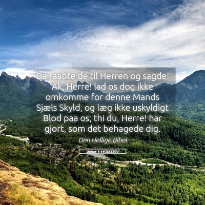 Picture 05 - Jonas 1:14 DA1871 - Da raabte de til Herren og sagde: Ak, Herre! lad - Bible Verse Picture