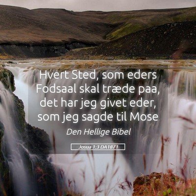 Picture 05 - Josua 1:3 DA1871 - Hvert Sted, som eders Fodsaal skal træde paa, - Bible Verse Picture