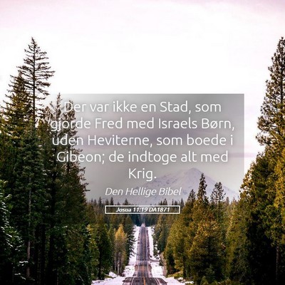 Picture 05 - Josua 11:19 DA1871 - Der var ikke en Stad, som gjorde Fred med Israels - Bible Verse Picture