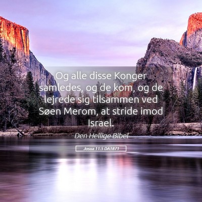 Picture 05 - Josua 11:5 DA1871 - Og alle disse Konger samledes, og de kom, og de - Bible Verse Picture