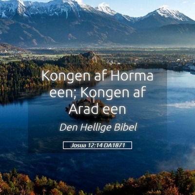 Picture 05 - Josua 12:14 DA1871 - Kongen af Horma een; Kongen af Arad - Bible Verse Picture