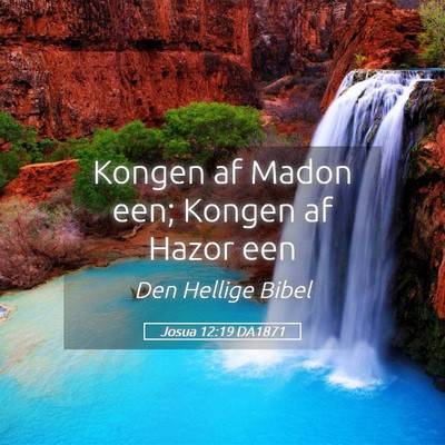 Picture 05 - Josua 12:19 DA1871 - Kongen af Madon een; Kongen af Hazor - Bible Verse Picture