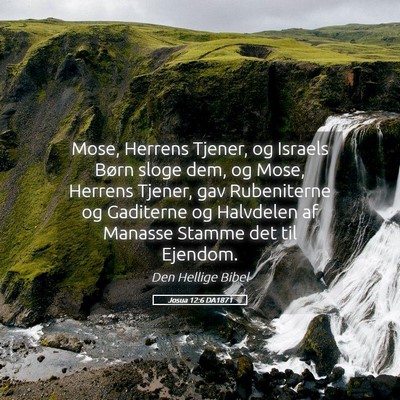 Picture 05 - Josua 12:6 DA1871 - Mose, Herrens Tjener, og Israels Børn sloge dem, - Bible Verse Picture