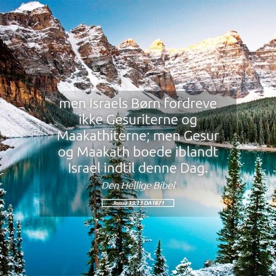 Picture 05 - Josua 13:13 DA1871 - men Israels Børn fordreve ikke Gesuriterne og - Bible Verse Picture