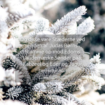Picture 05 - Josua 15:21 DA1871 - Og disse vare Stæderne ved Enden af Judas Børns - Bible Verse Picture
