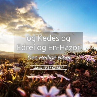 Picture 05 - Josua 19:37 DA1871 - og Kedes og Edrei og - Bible Verse Picture