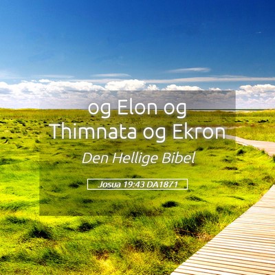 Picture 05 - Josua 19:43 DA1871 - og Elon og Thimnata og - Bible Verse Picture