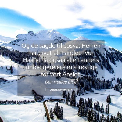 Picture 05 - Josua 2:24 DA1871 - Og de sagde til Josva: Herren har givet alt - Bible Verse Picture