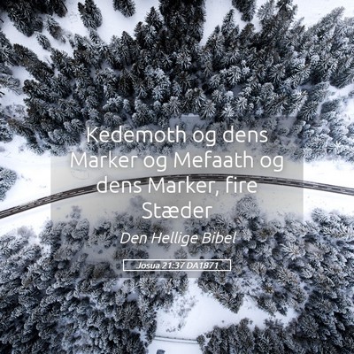 Picture 05 - Josua 21:37 DA1871 - Kedemoth og dens Marker og Mefaath og dens - Bible Verse Picture