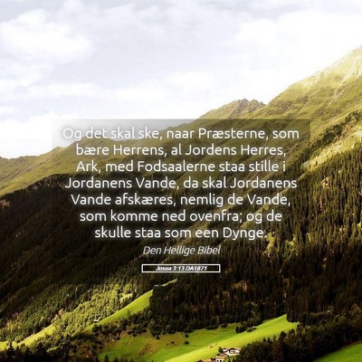 Picture 05 - Josua 3:13 DA1871 - Og det skal ske, naar Præsterne, som bære - Bible Verse Picture