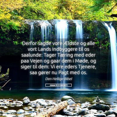 Picture 05 - Josua 9:11 DA1871 - Derfor sagde vore Ældste og alle vort Lands - Bible Verse Picture