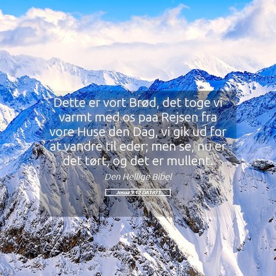 Picture 05 - Josua 9:12 DA1871 - Dette er vort Brød, det toge vi varmt med os paa - Bible Verse Picture