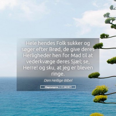 Picture 05 - Klagesangene 1:11 DA1871 - Hele hendes Folk sukker og søger efter Brød, de - Bible Verse Picture