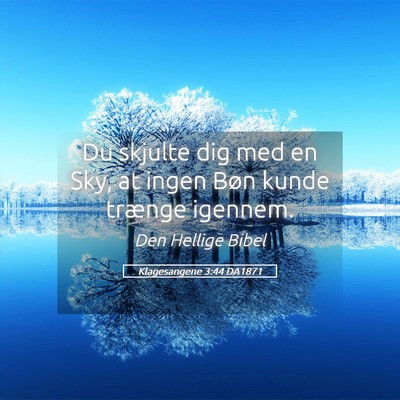 Picture 05 - Klagesangene 3:44 DA1871 - Du skjulte dig med en Sky, at ingen Bøn kunde - Bible Verse Picture