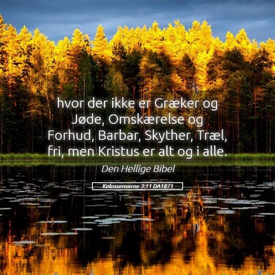 Picture 05 - Kolossenserne 3:11 DA1871 - hvor der ikke er Græker og Jøde, Omskærelse og - Bible Verse Picture