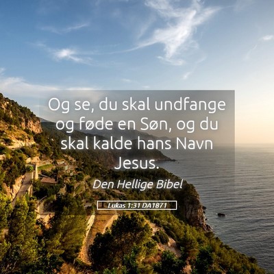 Picture 05 - Lukas 1:31 DA1871 - Og se, du skal undfange og føde en Søn, og du - Bible Verse Picture
