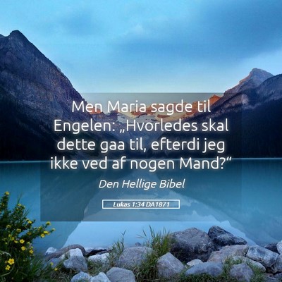 Picture 05 - Lukas 1:34 DA1871 - Men Maria sagde til Engelen: „Hvorledes skal - Bible Verse Picture