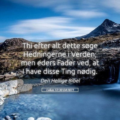 Picture 05 - Lukas 12:30 DA1871 - Thi efter alt dette søge Hedningerne i Verden; - Bible Verse Picture