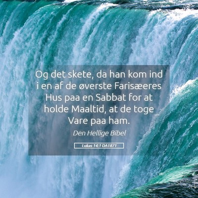 Picture 05 - Lukas 14:1 DA1871 - Og det skete, da han kom ind i en af de øverste - Bible Verse Picture