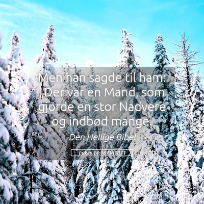 Picture 05 - Lukas 14:16 DA1871 - Men han sagde til ham: „Der var en Mand, som - Bible Verse Picture