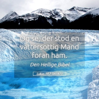 Picture 05 - Lukas 14:2 DA1871 - Og se, der stod en vattersottig Mand foran - Bible Verse Picture