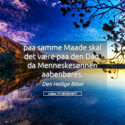 Picture 05 - Lukas 17:30 DA1871 - paa samme Maade skal det være paa den Dag, da - Bible Verse Picture
