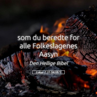 Picture 05 - Lukas 2:31 DA1871 - som du beredte for alle Folkeslagenes - Bible Verse Picture