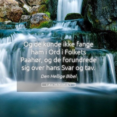 Picture 05 - Lukas 20:26 DA1871 - Og de kunde ikke fange ham i Ord i Folkets - Bible Verse Picture