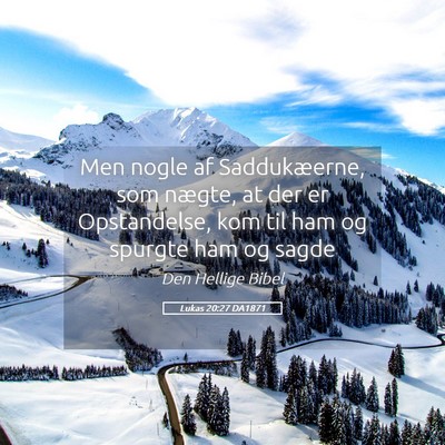Picture 05 - Lukas 20:27 DA1871 - Men nogle af Saddukæerne, som nægte, at der er - Bible Verse Picture