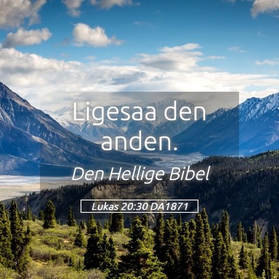 Picture 05 - Lukas 20:30 DA1871 - Ligesaa den - Bible Verse Picture