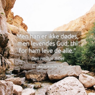 Picture 05 - Lukas 20:38 DA1871 - Men han er ikke dødes, men levendes Gud; thi for - Bible Verse Picture