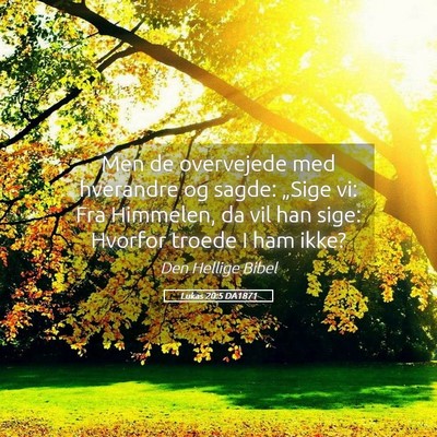 Picture 05 - Lukas 20:5 DA1871 - Men de overvejede med hverandre og sagde: „Sige - Bible Verse Picture
