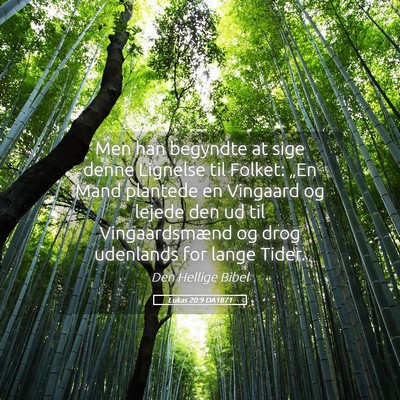 Picture 05 - Lukas 20:9 DA1871 - Men han begyndte at sige denne Lignelse til - Bible Verse Picture