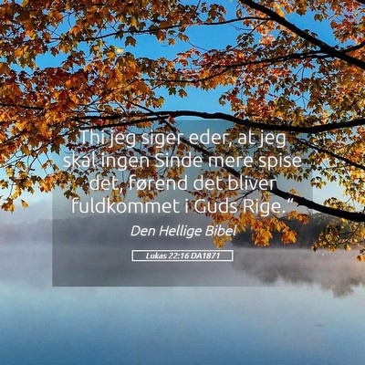 Picture 05 - Lukas 22:16 DA1871 - Thi jeg siger eder, at jeg skal ingen Sinde mere - Bible Verse Picture