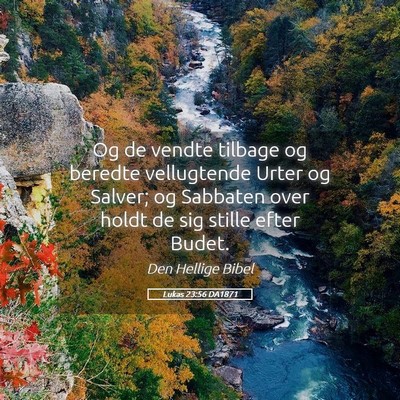 Picture 05 - Lukas 23:56 DA1871 - Og de vendte tilbage og beredte vellugtende Urter - Bible Verse Picture