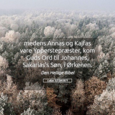 Picture 05 - Lukas 3:2 DA1871 - medens Annas og Kajfas vare Ypperstepræster, kom - Bible Verse Picture